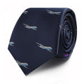 Syltie Men's Navy Aeroplane Motif  Skinny Tie