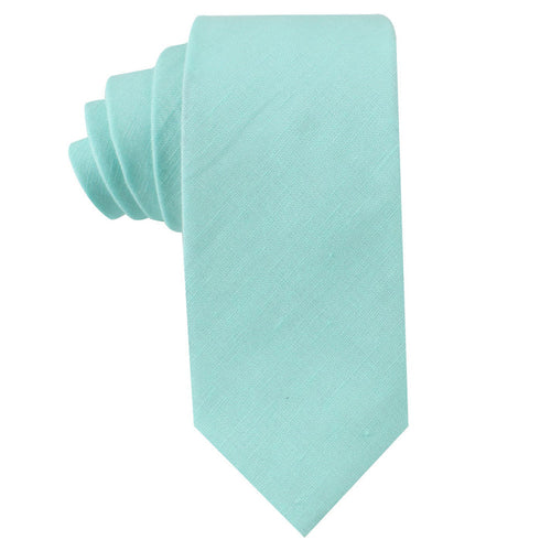 Syltie Men's Aqua Solid Skinny Necktie & Pocket Square Set